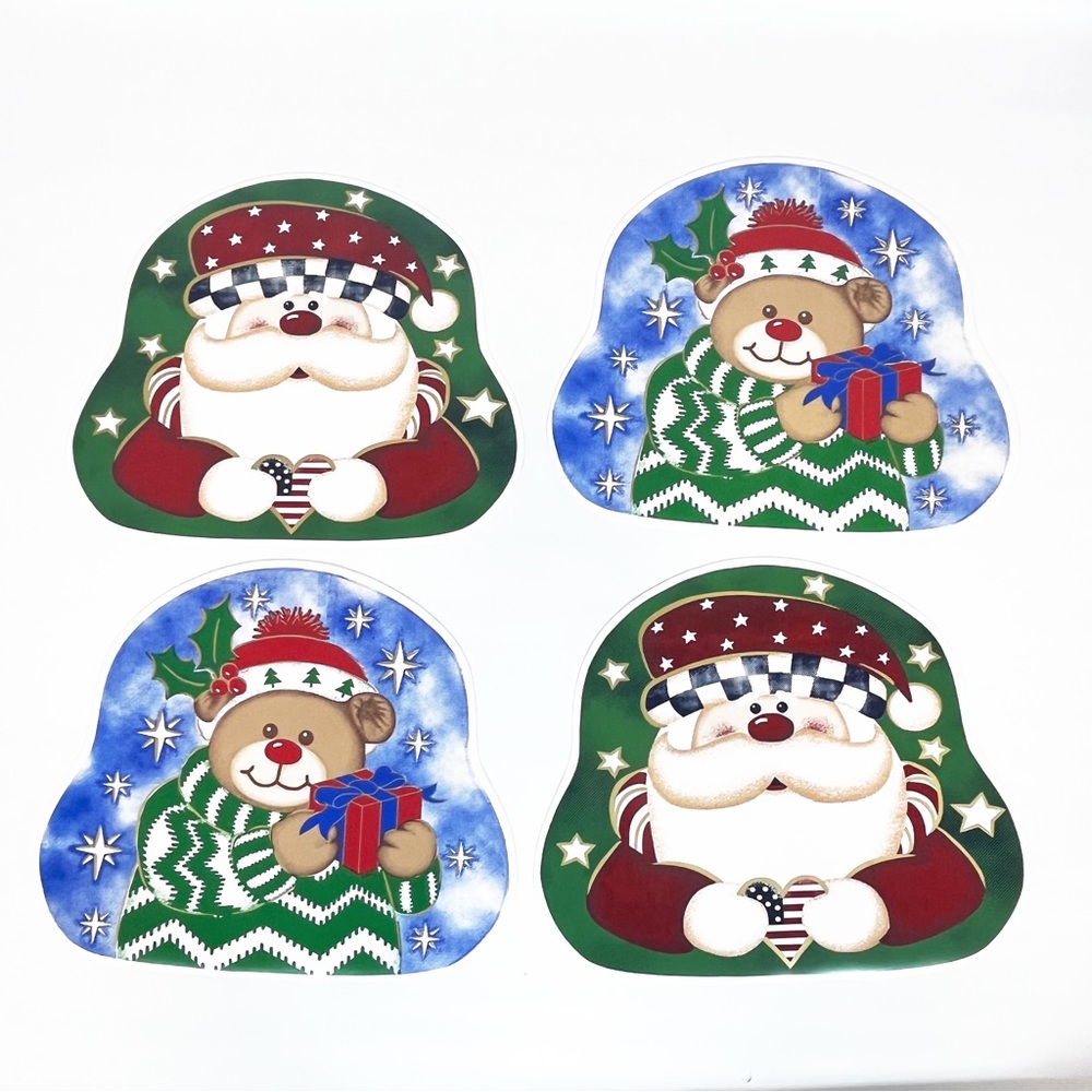 Barth & Dreyfuss Santa’s Kitchen Vinyl Placemats Christmas Santa & Snowbear